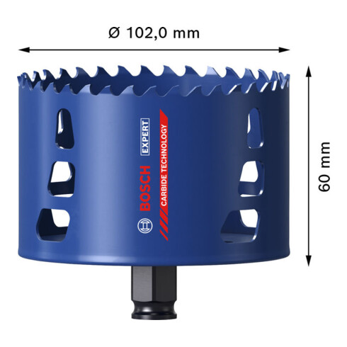 Bosch EXPERT Scie-cloche Multi Matériau Power Change Plus, 102 x 60 mm