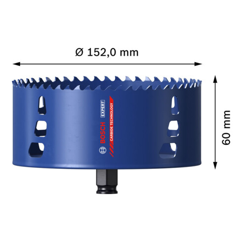 Bosch EXPERT Scie-cloche Multi Matériau Power Change Plus, 152 × 60 mm
