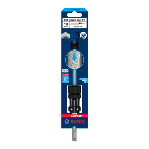 Bosch EXPERT SDS Clean plus-8X Foret à percussion, 10 x 100 x 225 mm