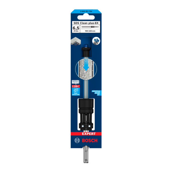 Bosch EXPERT SDS Clean plus-8X Foret à percussion, 6,5 x 100 x 225 mm