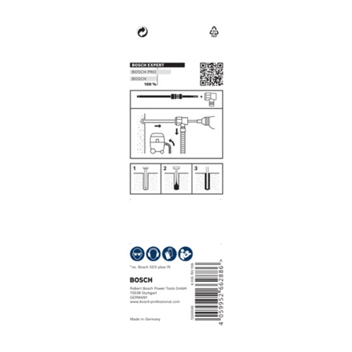 Bosch EXPERT SDS Clean plus-8X Foret à percussion, 6 x 100 x 225 mm