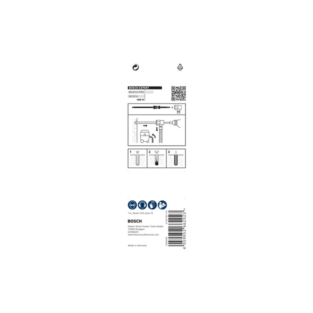 Bosch EXPERT SDS Clean plus-8X Foret à percussion, 8 x 100 x 225 mm