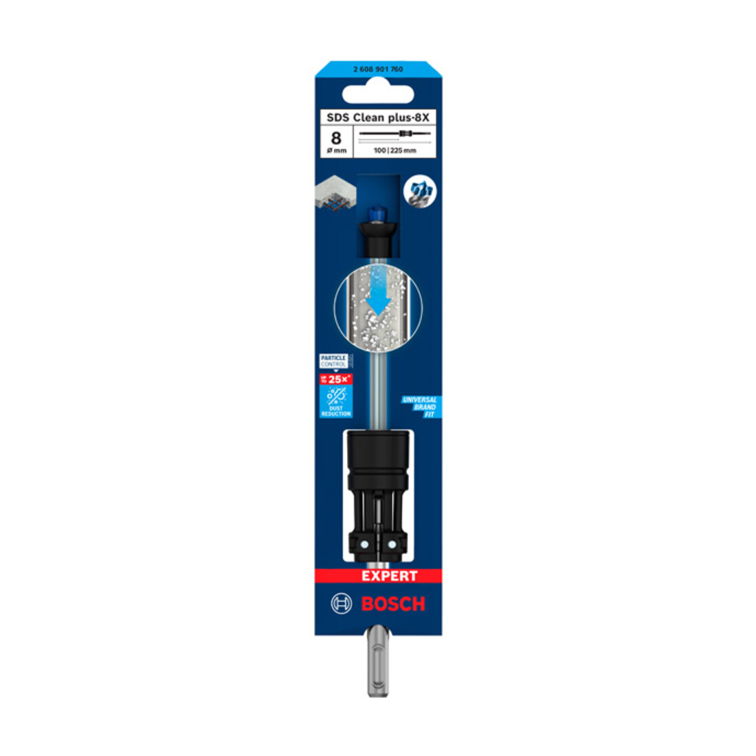 Bosch EXPERT SDS Clean plus-8X Foret à percussion, 8 x 100 x 225 mm