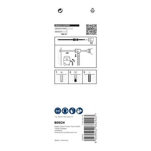 Bosch EXPERT SDS Clean plus-8X Foret à percussion, 8 x 100 x 225 mm