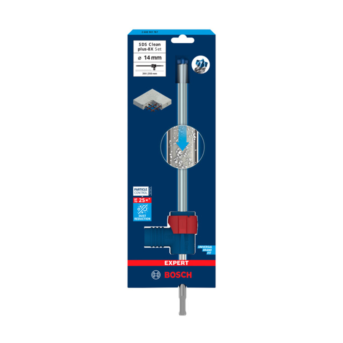 Bosch EXPERT SDS Clean plus-8X Jeu de forets marteau 14 x 200 x 350 mm