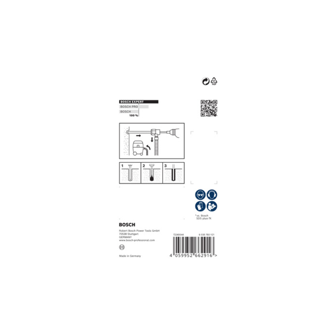 Bosch EXPERT SDS Clean plus-8X Set de forets à percussion 8 x 100 x 225 mm