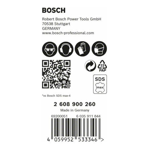 Bosch EXPERT SDS max-8X hamerboor 12 x 200 x 340mm voor boorhamers