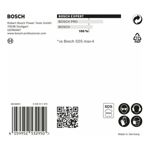 Bosch EXPERT SDS max-8X hamerboor 18 x 200 x 340mm voor hamerboormachines