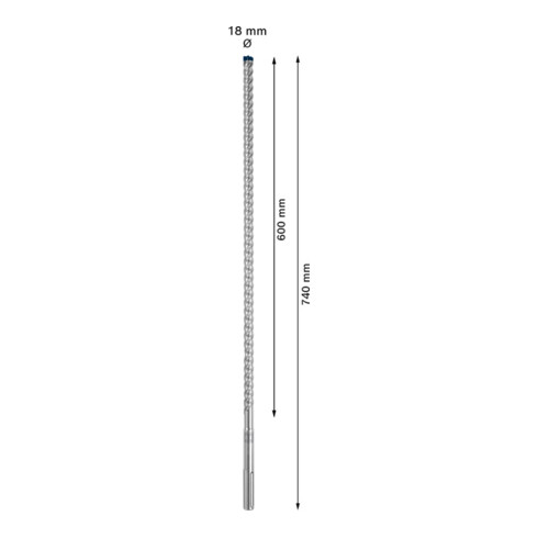 Bosch EXPERT SDS max-8X Hammerbohrer 18 x 600 x 740mm für Bohrhämmer
