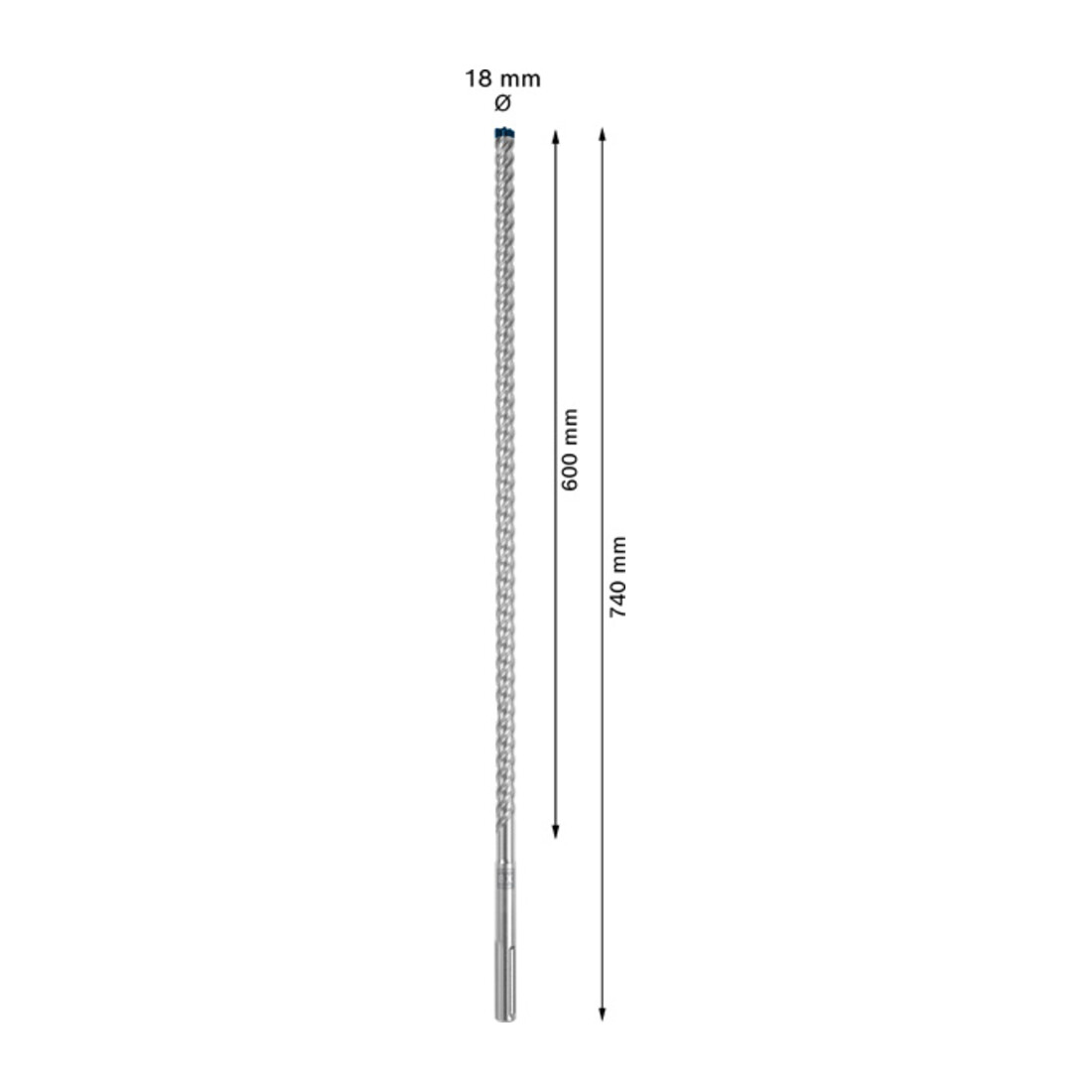 Bosch EXPERT SDS max-8X Hammerbohrer 18 x 600 x 740mm für Bohrhämmer
