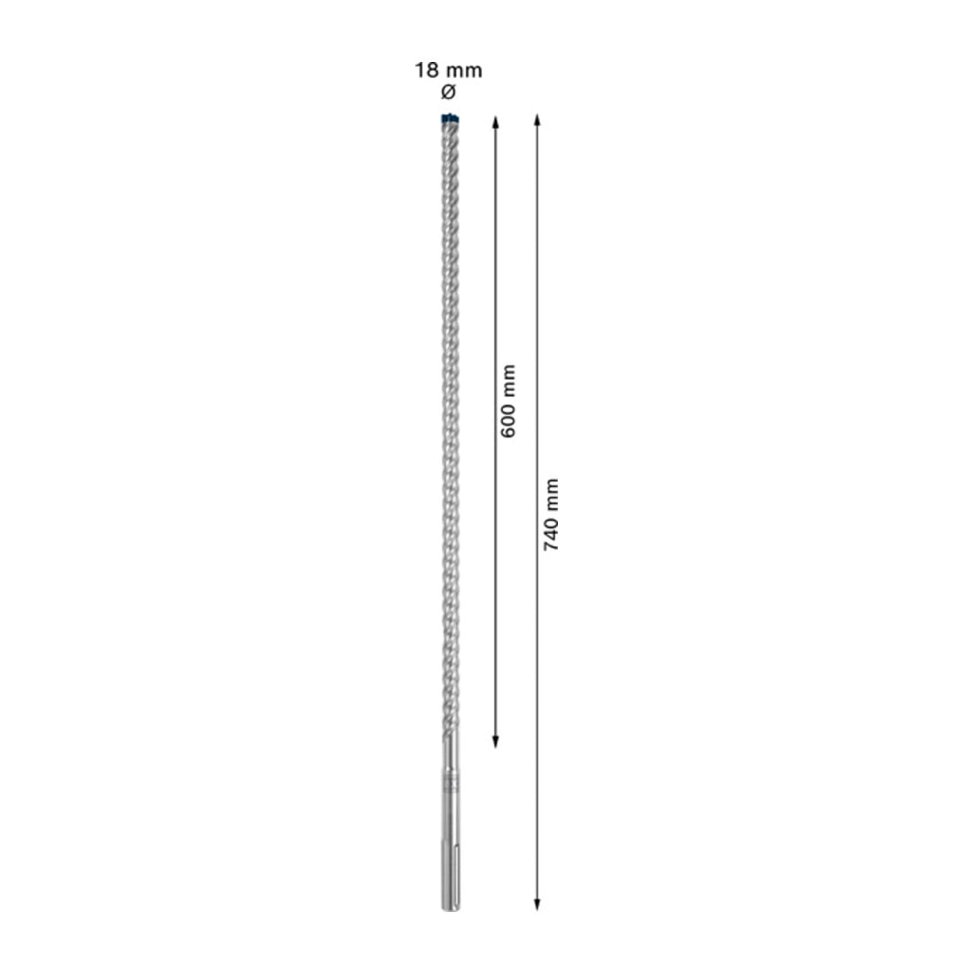 Bosch EXPERT SDS max-8X Hammerbohrer 18 x 600 x 740mm für Bohrhämmer