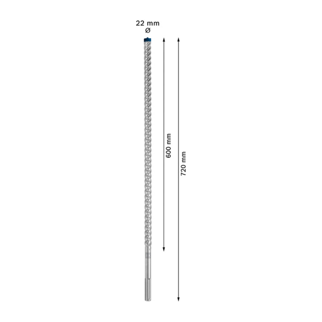 Bosch EXPERT SDS max-8X Hammerbohrer 22 x 600 x 720mm für Bohrhämmer