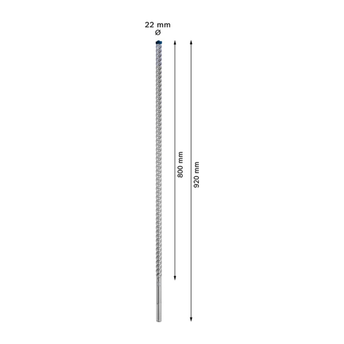 Bosch EXPERT SDS max-8X Hammerbohrer 22 x 800 x 920mm für Bohrhämmer