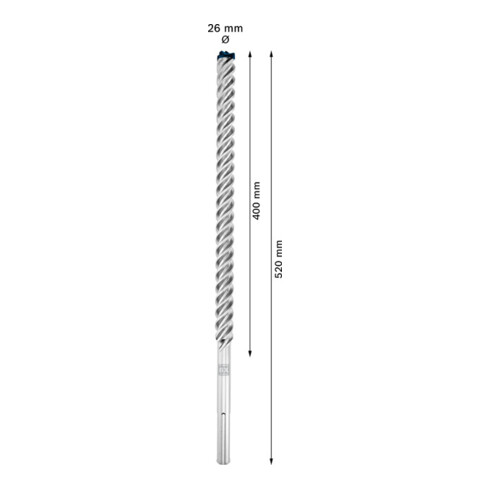 Bosch EXPERT SDS max-8X Hammerbohrer 26 x 400 x 520mm für Bohrhämmer