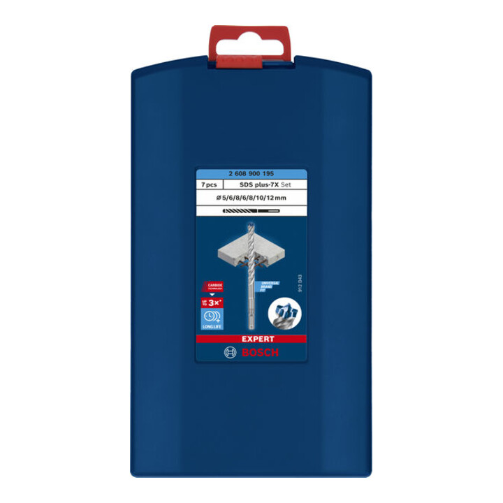 Bosch EXPERT SDS plus-7X hamerboren set 5/6/6/8/10/12mm 7 st. voor boorhamers