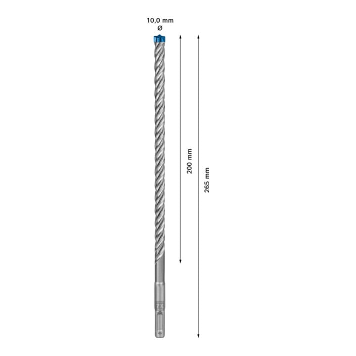 Bosch EXPERT SDS plus-7X Hammerbohrer 10 x 200 x 265mm für Bohrhämmer