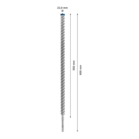 Bosch EXPERT SDS plus-7X Hammerbohrer 22 x 550 x 600mm für Bohrhämmer