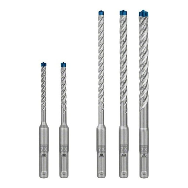 Bosch EXPERT SDS plus-7X Hammerbohrer-Set 5/6/6/8/10mm 5-tlg. für Bohrhämmer