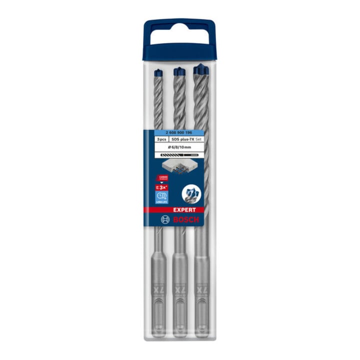 Bosch EXPERT SDS plus-7X Hammerbohrer-Set 6/8/10mm 3-tlg. für Bohrhämmer