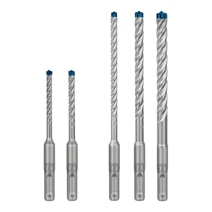 Bosch EXPERT SDS plus-7X Jeu de forets marteau 5/6/6/8/10mm 5 pièces pour marteaux perforateurs