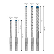Bosch EXPERT SDS plus-7X Jeu de forets marteau 5/6/6/8/10mm 5 pièces pour marteaux perforateurs-4