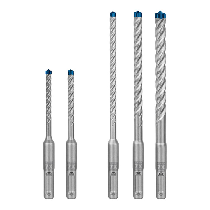 Bosch EXPERT SDS plus-7X Jeu de forets marteau 5/6/6/8/10mm 5 pièces pour marteaux perforateurs
