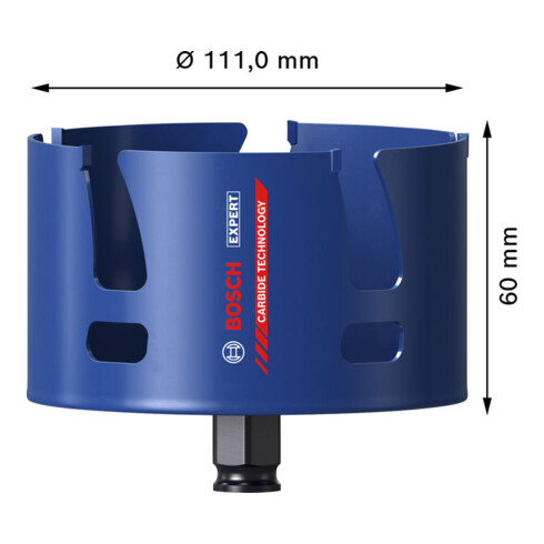 Bosch EXPERT Sega a tazza Construction Material Power Change Plus, 111 x 60 mm