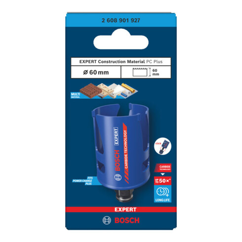 Bosch EXPERT Sega a tazza Construction Material Power Change Plus, 60 x 60 mm