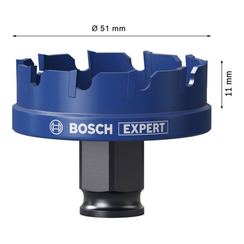 Bosch EXPERT Sega a tazza Power Change Plus per lamiera, 51 x 5 mm