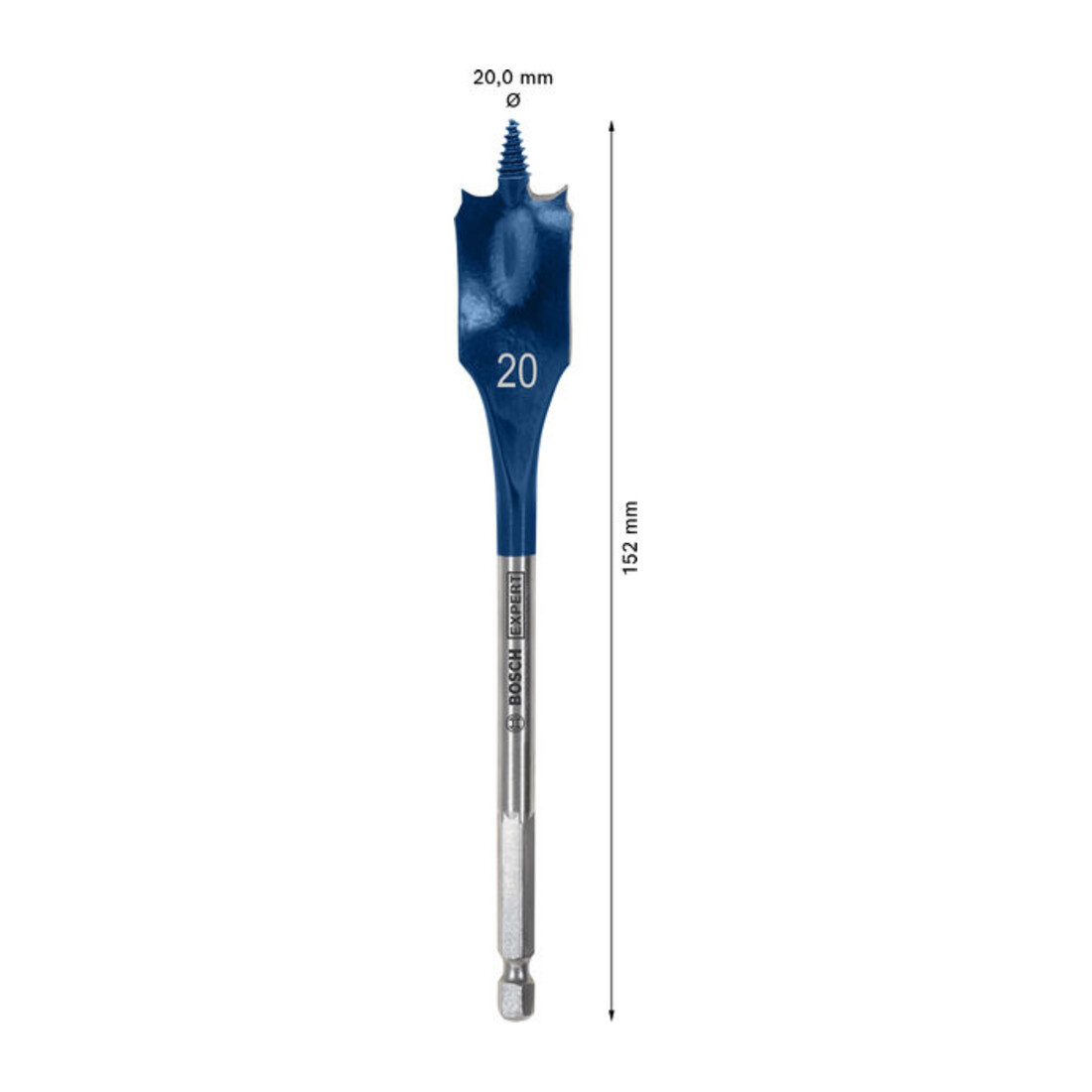 Bosch EXPERT Self Cut Speed Flachfräsbohrer, 20 x 152 mm