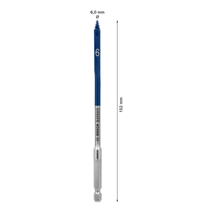 Bosch EXPERT Self Cut Speed Flachfräsbohrer, 6 x 152 mm