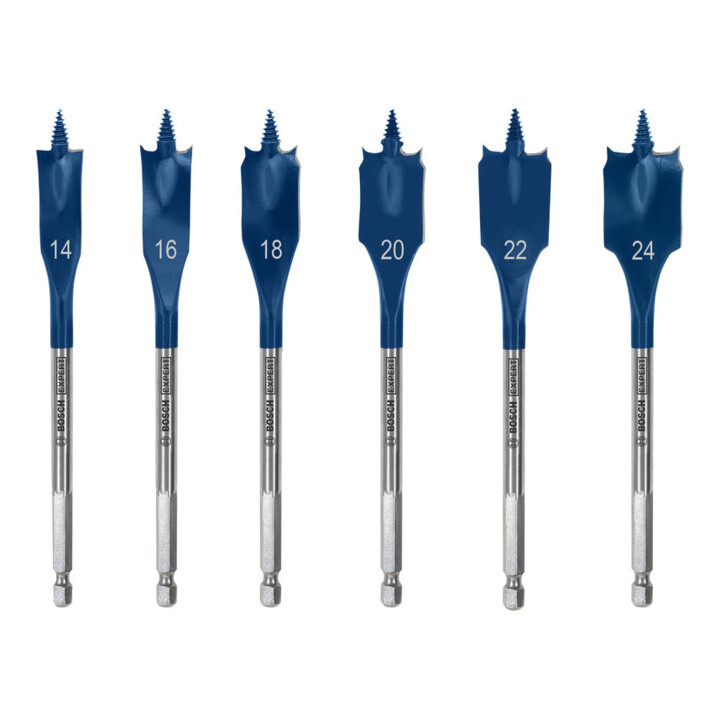 Bosch EXPERT Self Cut Speed Flachfräsbohrer-Set, 14/16/18/20/22/25/24/32, 6?tlg.