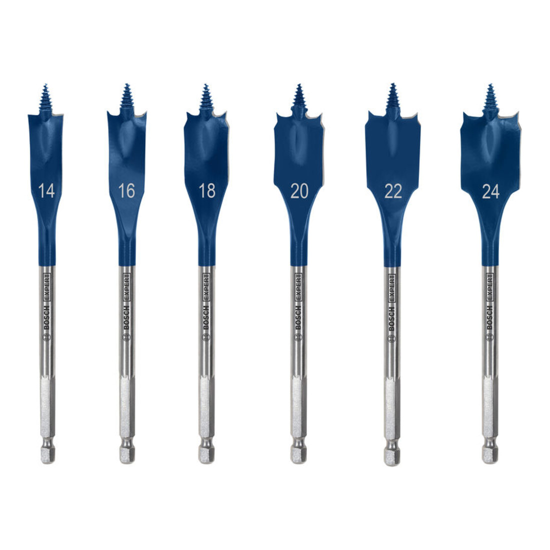 Bosch EXPERT Self Cut Speed Flachfräsbohrer-Set, 14/16/18/20/22/25/24/32, 6?tlg.
