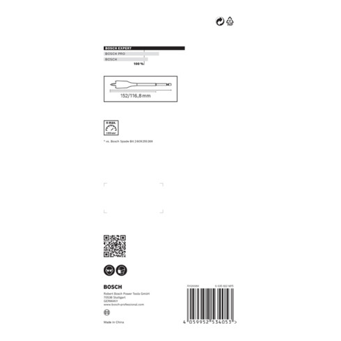 Bosch EXPERT SelfCut Speed Flachfräsbohrer-Set 20/22/25mm 3-tlg. für Dreh- und Schlagbohrer