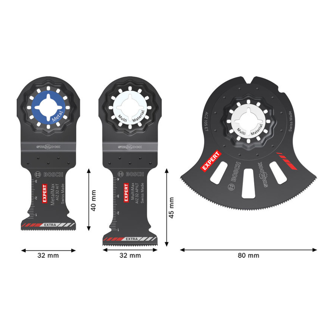 Bosch EXPERT Set de lames de scie Starlock, 3 pcs