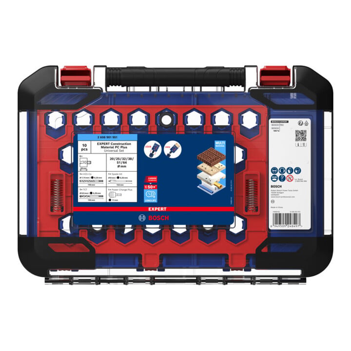 Bosch EXPERT Set de scies-cloches Power Change Plus pour matériaux de construction, 10 pièces