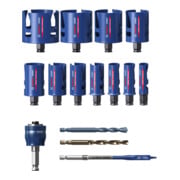 Bosch EXPERT Set di seghe a tazza Construction Material Power Change Plus, 15 pezzi-4