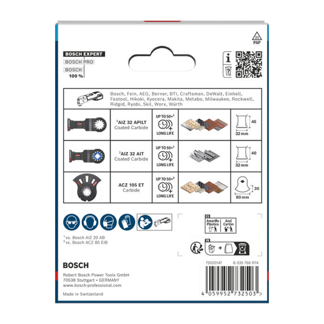 Bosch EXPERT Set lame da sega Starlock, 3 pz.