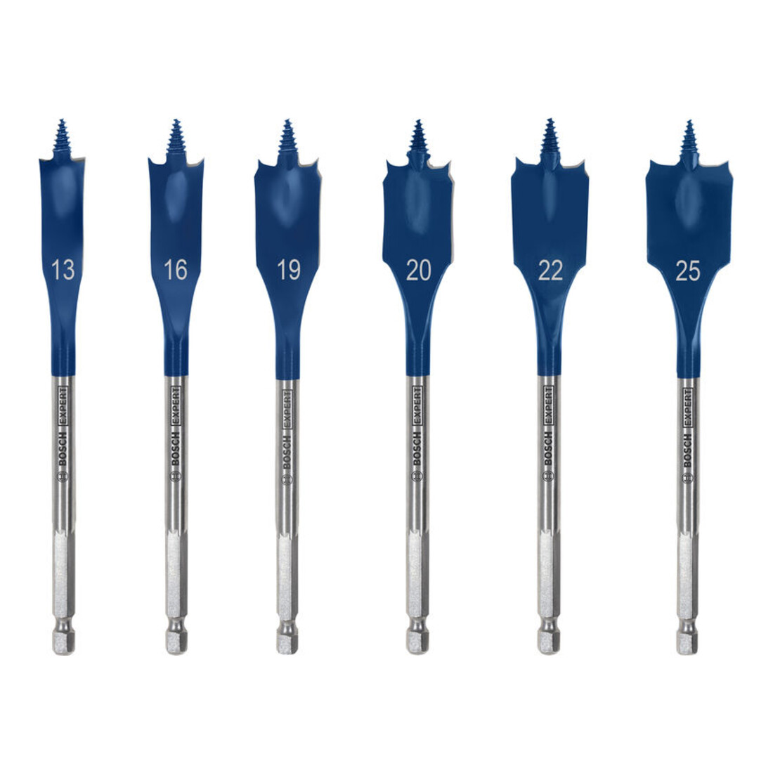 Bosch EXPERT Set punte fresatura piana Self Cut Speed, 13/16/19/20/22/25/25/32, 6 pezzi