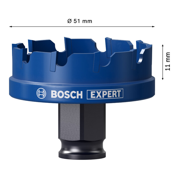 Bosch EXPERT Sheet Metal Lochsäge 51 x 40mm für Dreh- und Schlagbohrer