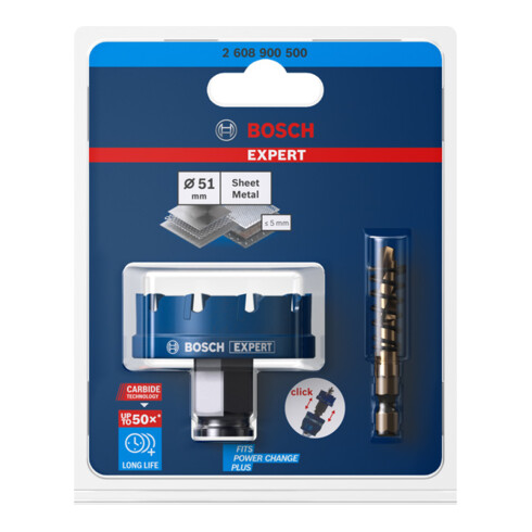 Bosch EXPERT Sheet Metal Lochsäge 51 x 40mm für Dreh- und Schlagbohrer
