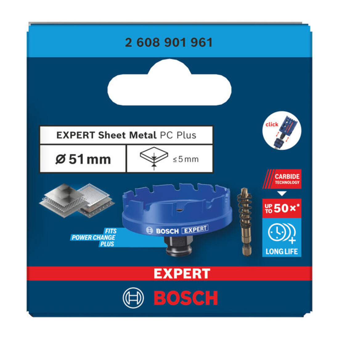 Bosch EXPERT Sheet Metal Power Change Plus gatenzaag, 51 x 5 mm