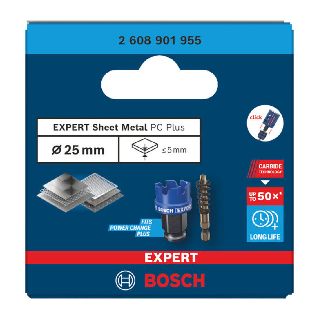Bosch EXPERT Sheet Metal Power Change Plus Lochsäge, 25 x 5 mm