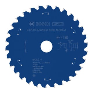 Bosch EXPERT Stainless Steel Kreissägeblatt, 140x20 mm, Z30
