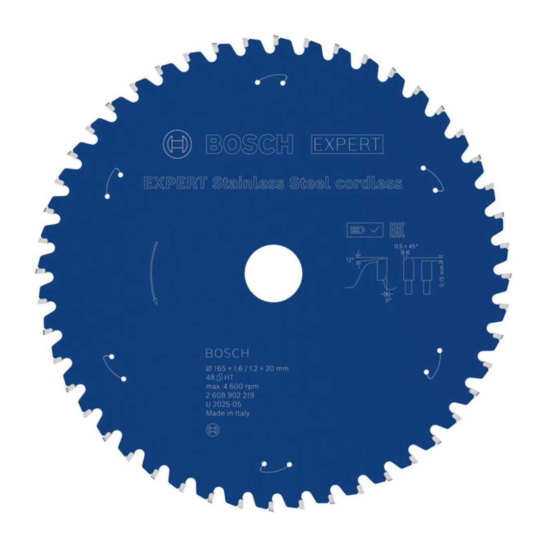 Bosch EXPERT Stainless Steel Kreissägeblatt, 165x20 mm, Z48