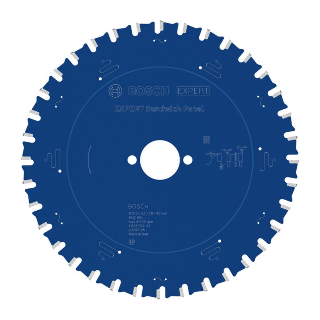 Bosch EXPERT Stalen cirkelzaagblad, 210x30 mm, Z36