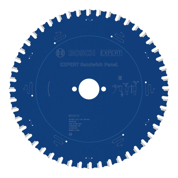 Bosch EXPERT Stalen cirkelzaagblad, 230x30 mm, Z48