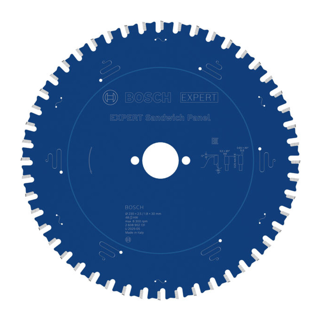 Bosch EXPERT Stalen cirkelzaagblad, 230x30 mm, Z48