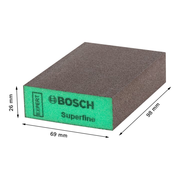 Bosch Expert Standard S471 Éponge abrasive, 69 x 97 x 26 mm, très fine