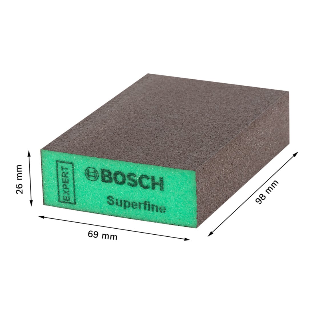 Bosch Expert Standard S471 Éponge abrasive, 69 x 97 x 26 mm, très fine